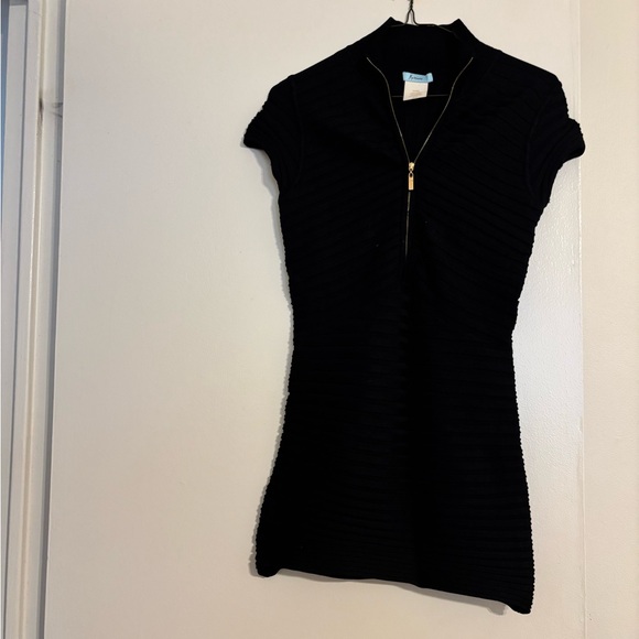 Marciano Black Ribbed Dress - Picture 1 of 3